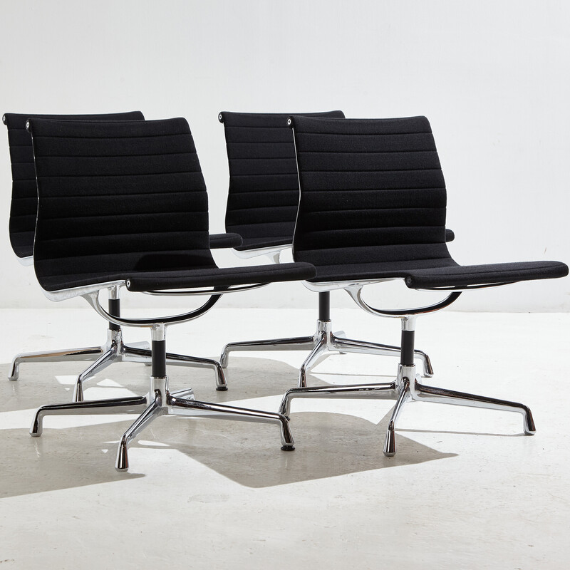 Vintage Ea105 office swivel armchair by Charles and Ray Eames for Vitra, 1950s