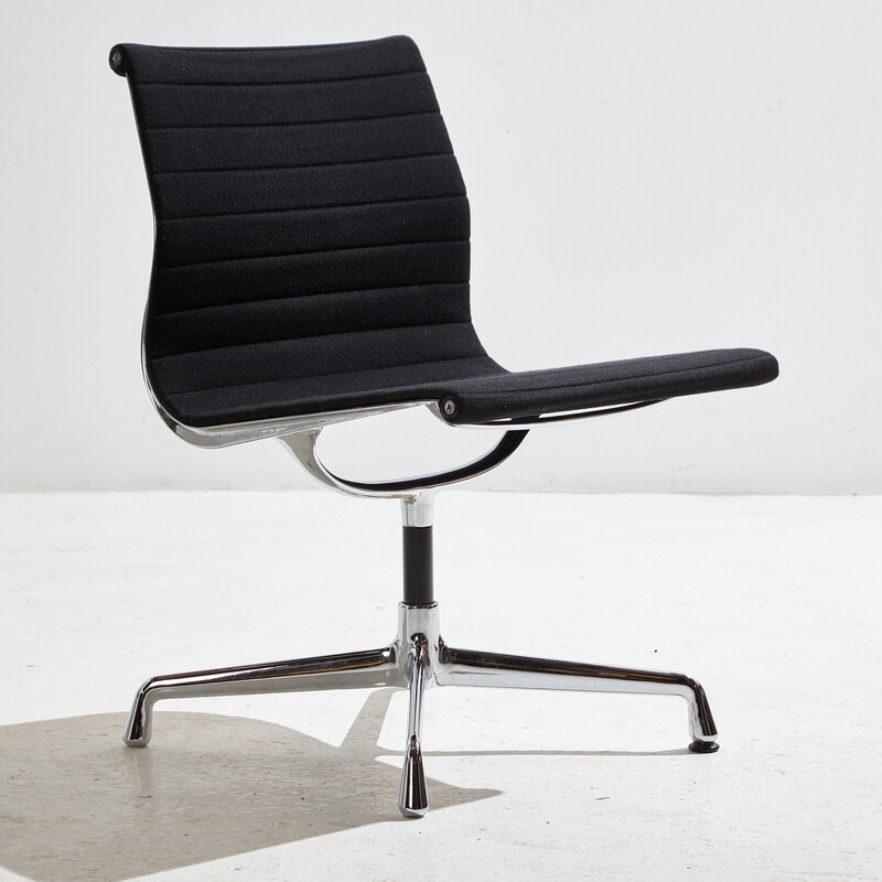 Vintage Ea105 office swivel armchair by Charles and Ray Eames for Vitra, 1950s