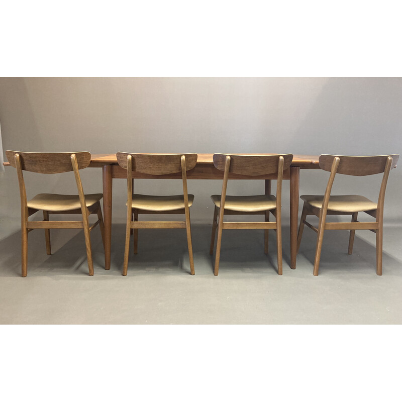 Set da pranzo vintage in teak "Scandinavian Design", 1950