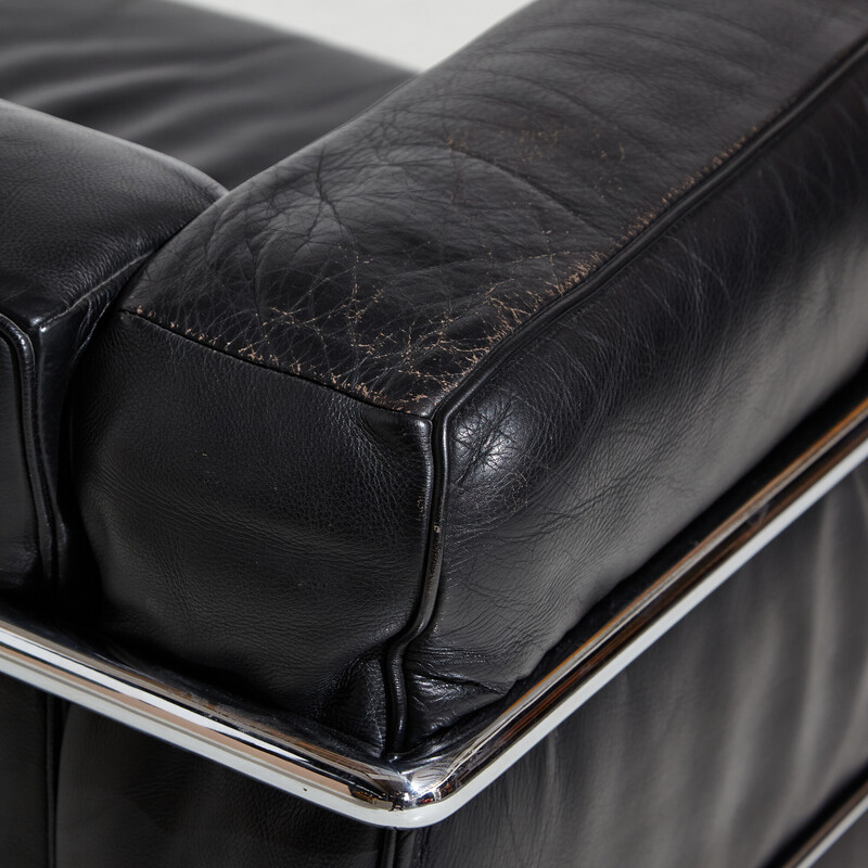 Vintage two-seater ‘Lc3’ leather sofa for Cassina, 2000s