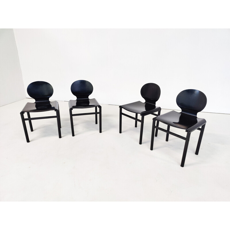 Set of 4 mid-century chairs by Afra and Tobia Scarpa, 1960s