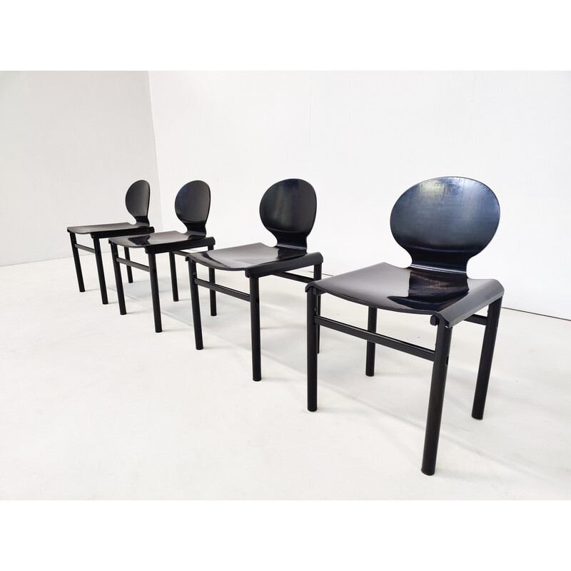 Set of 4 mid-century chairs by Afra and Tobia Scarpa, 1960s