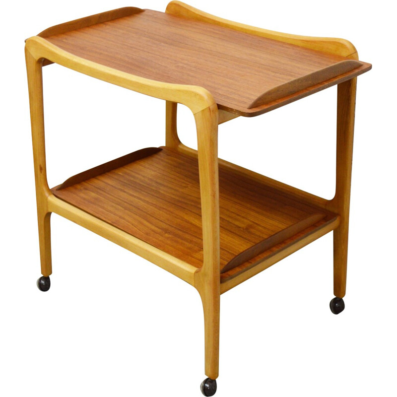 Mid century teak and beech tea trolley - 1960s