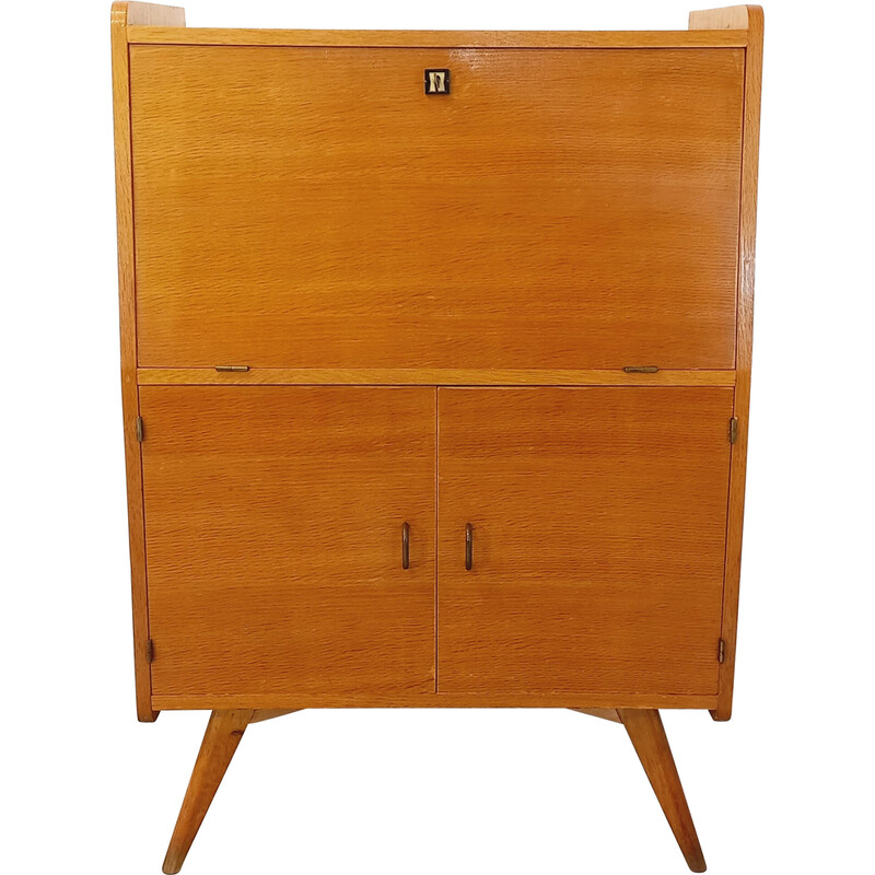 Secretaria vintage de madera, 1950-1960