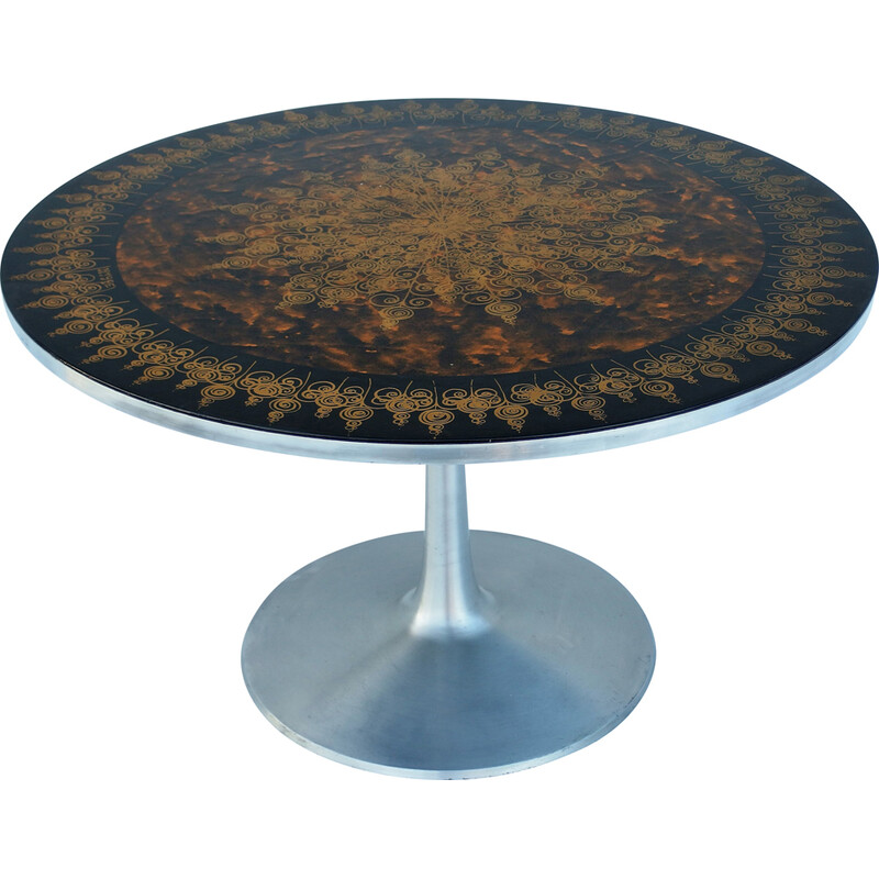 Vintage table in particle board and aluminum by Poul Cadovius for Cado