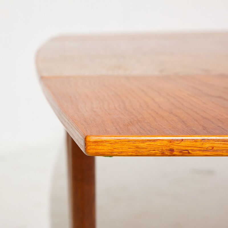 Vintage teak and oakwood dining table, 1960s