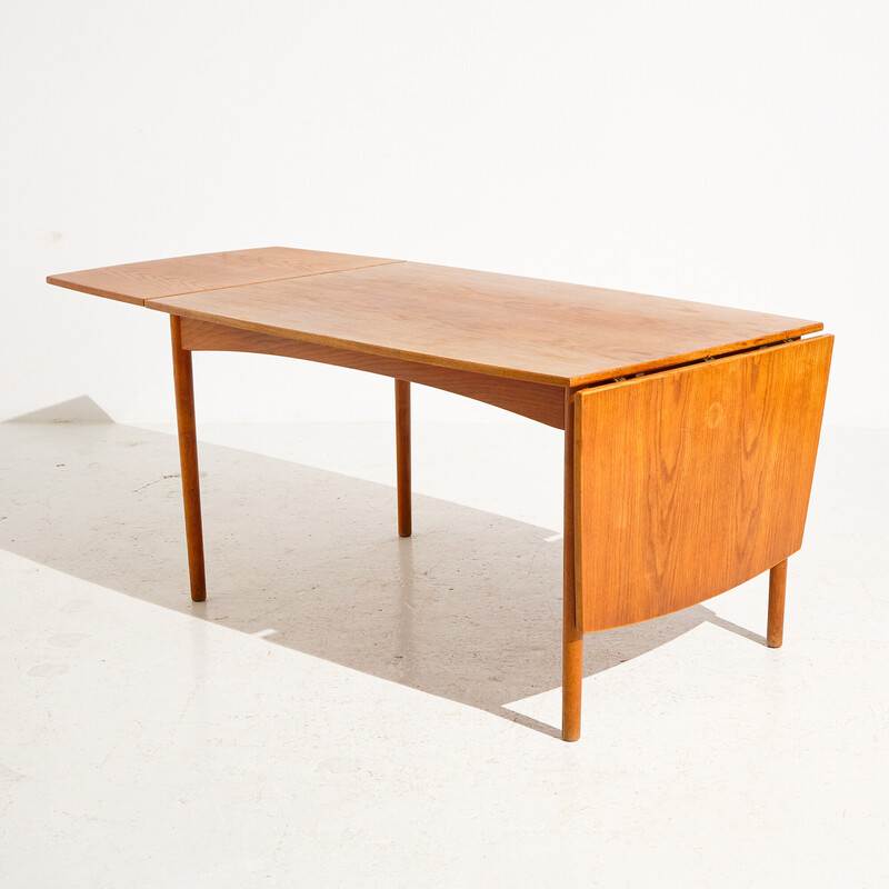 Table vintage en teck et bois de chêne, 1960