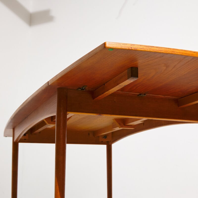 Mesa de comedor vintage en madera de teca y roble, años 60