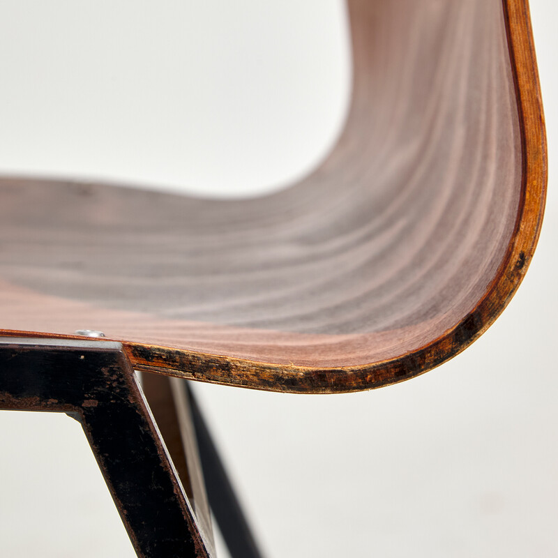 Vintage stackable beechwood chair, 1970s