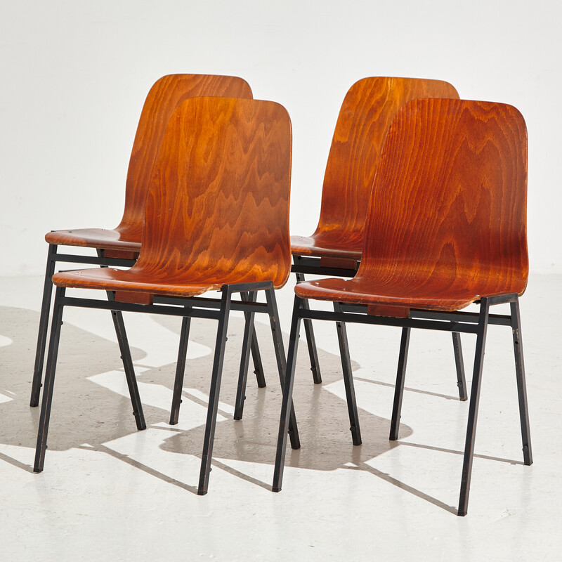 Stapelbarer Vintage-Stuhl aus Buchenholz, 1970er Jahre