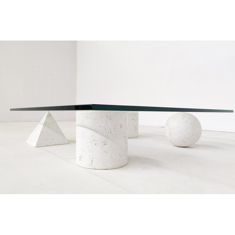 Mid century "Metaphora" coffee table by Massimo et Lella Vignelli for Martinelli Luce