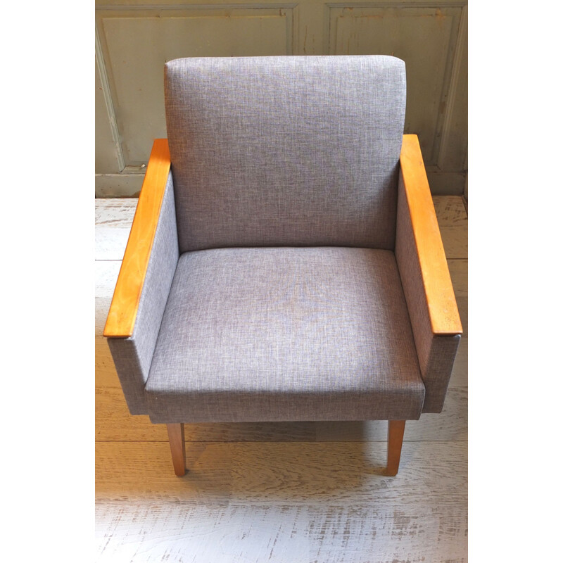 Vintage polish grey armchair