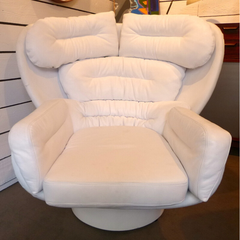 Fauteuil ELDA blanc - années 70 