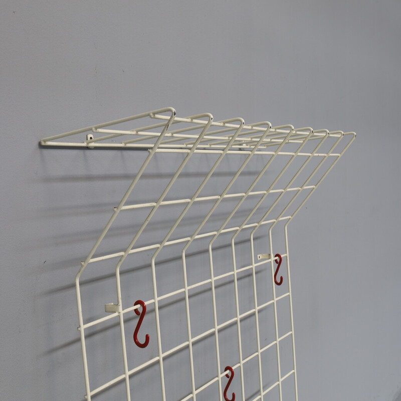 Vintage wired metal coat rack by Karl Fichtel for Drahtwerke Erlau A.G. Aalen, 1950s