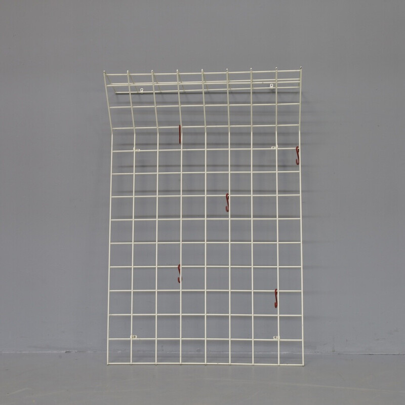 Vintage wired metal coat rack by Karl Fichtel for Drahtwerke Erlau A.G. Aalen, 1950s