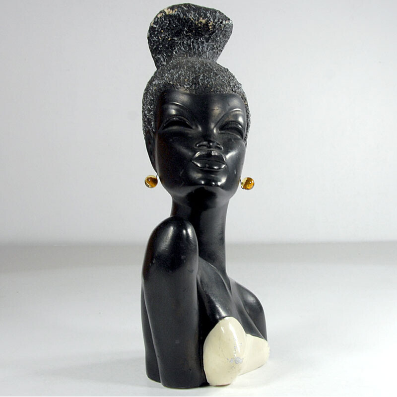 Buste de fille vintage en plâtre par Alex Mdmg Studio, Italie 1960