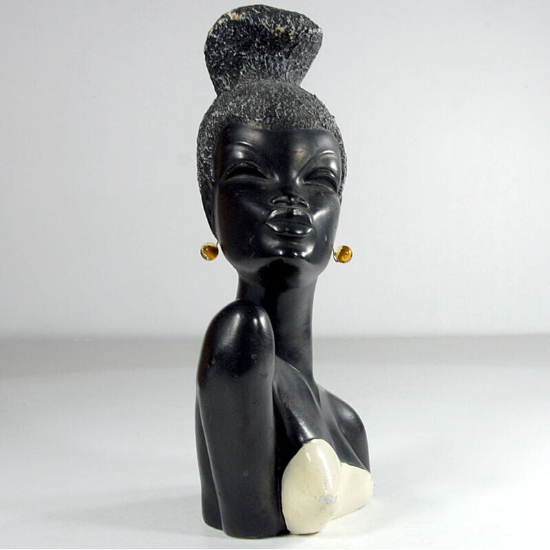 Vintage plaster girl bust by Alex Mdmg Studio, Italy 1960s