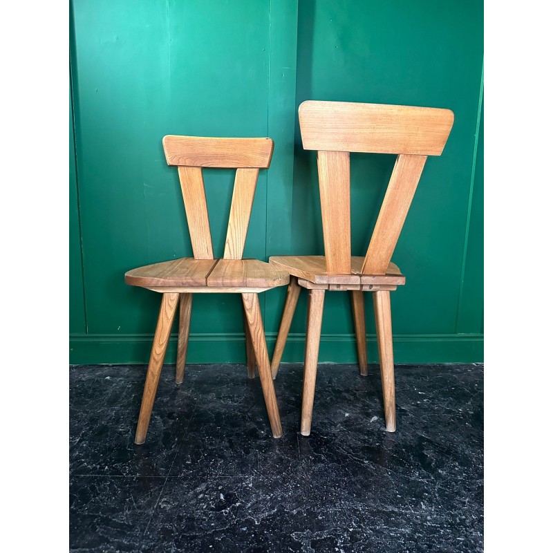 Pair of vintage hand twisted chairs by Wladyslaw Wincze, 1940s