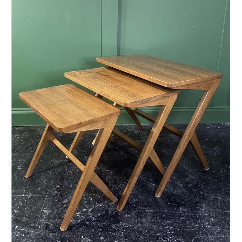 Vintage Z-Bein-Tische aus Nussbaum und Eichenholz von Bengt Ruda, 1960