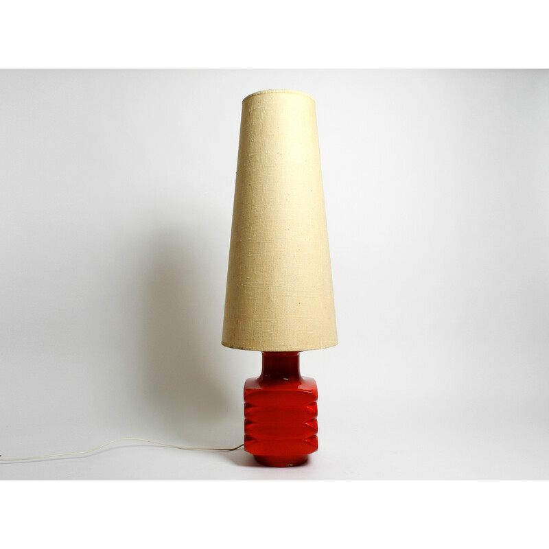 Vintage red Space Age ceramic floor lamp, 1960s