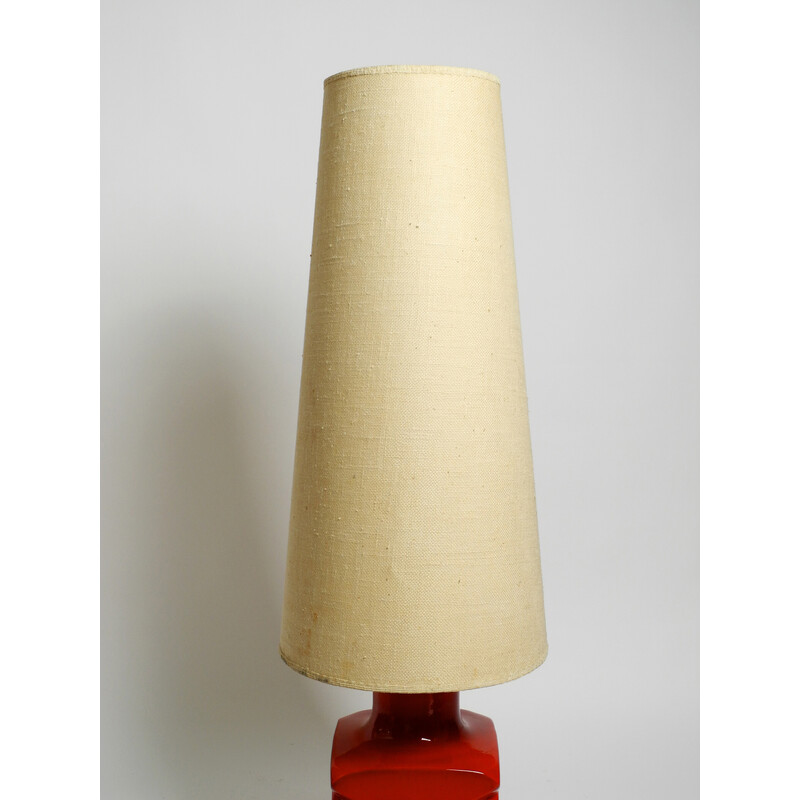 Vintage red Space Age ceramic floor lamp, 1960s