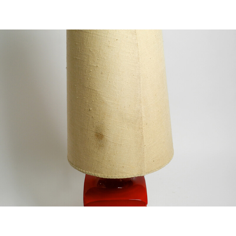 Vintage red Space Age ceramic floor lamp, 1960s