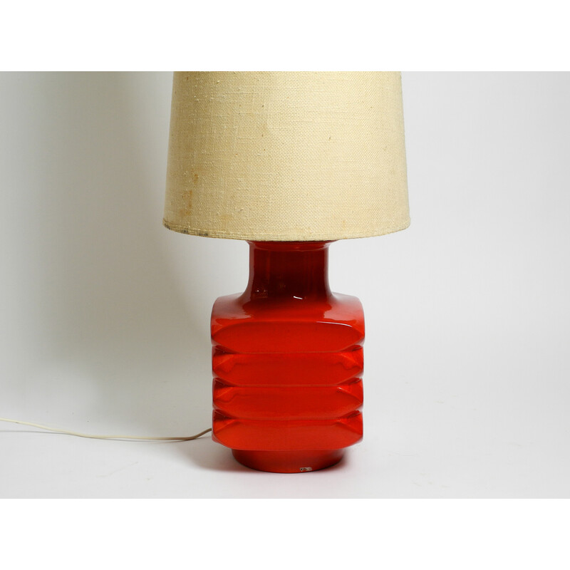 Vintage red Space Age ceramic floor lamp, 1960s