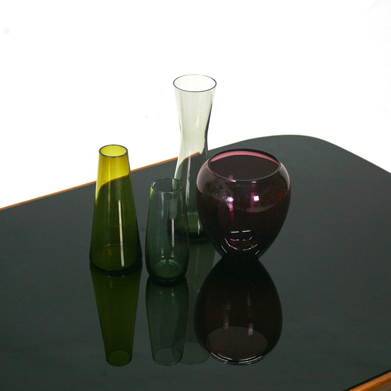 Table basse en verre et laiton - 1950