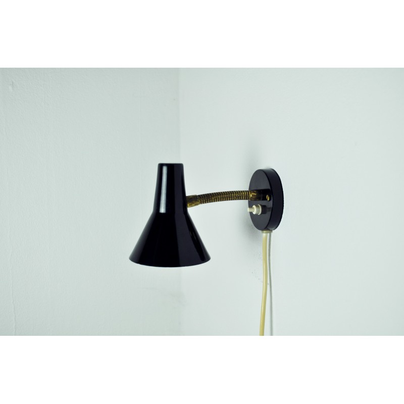 Vintage danish brass wall lamp