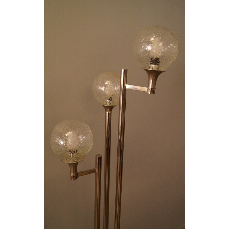 Italian metal and glass floor lamp - 1960