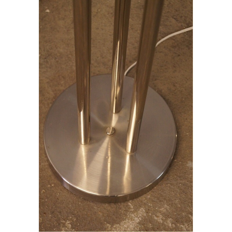 Lampadaire italien en métal et verre - 1960