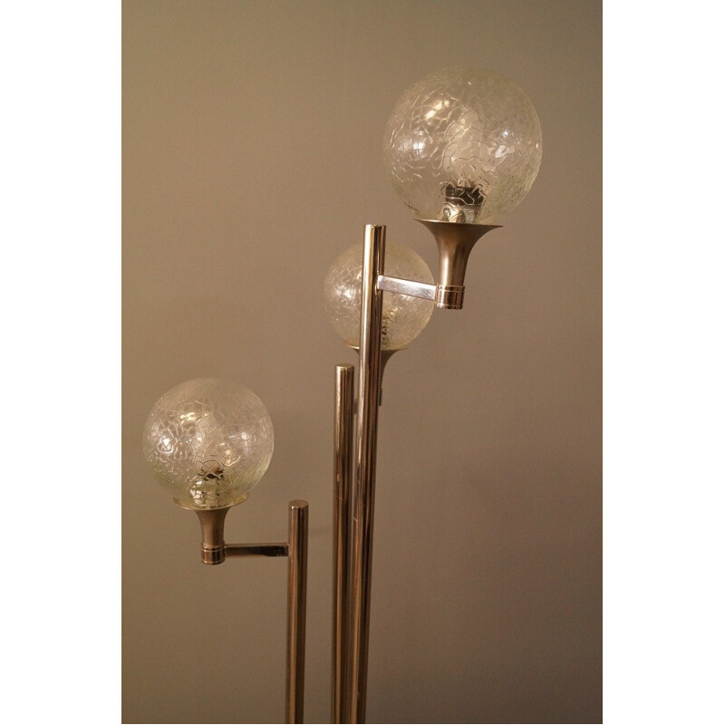 Italian metal and glass floor lamp - 1960