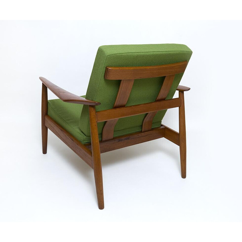 Vintage Fd164 sillón de teca por Arne Vodder para Cado, Dinamarca 1960