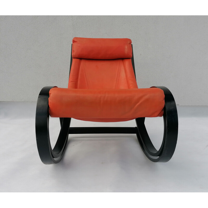 Vintage Sgarsul rocking chair by Gae Aulenti for Poltronova