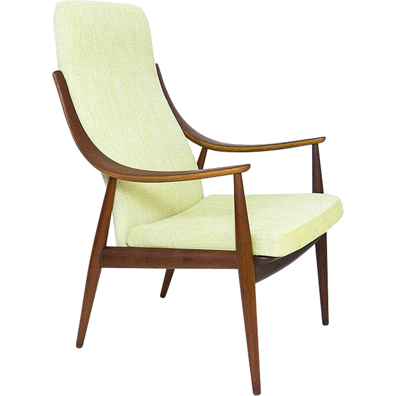Vintage fauteuil van Peter Hvidt en Orla Molgaard Nielsen voor France en Daverkosen, Denemarken
