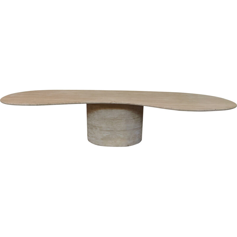 Vintage contemporary table in travertine, Italy