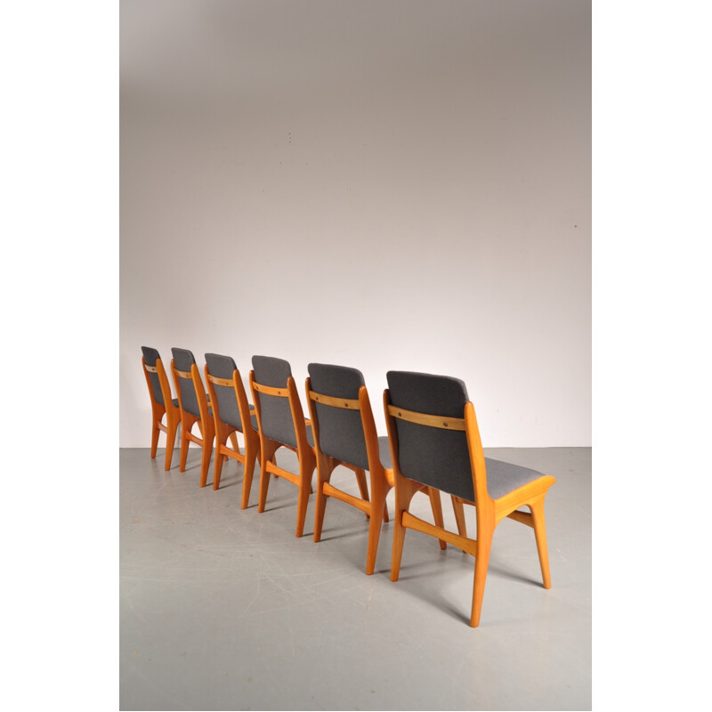 Set of 6 Dutch dining chairs - 1950s