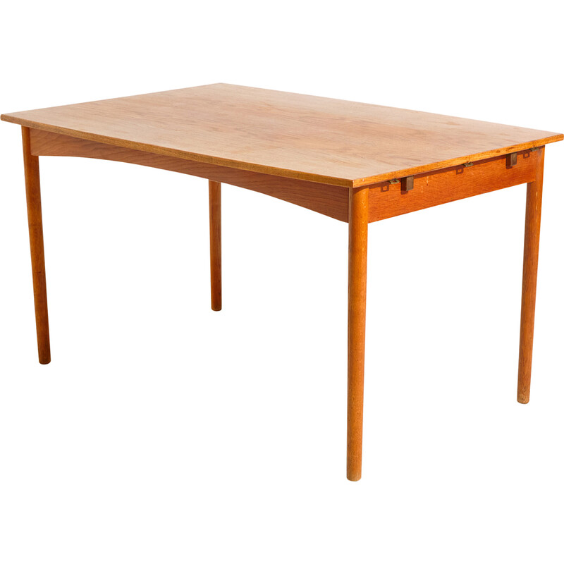 Vintage eettafel van teak en eikenhout, 1960