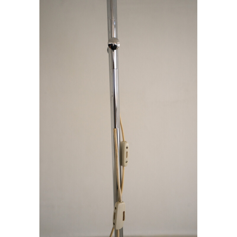 Vintage floor lamp in chrome and marble, Italy 1970