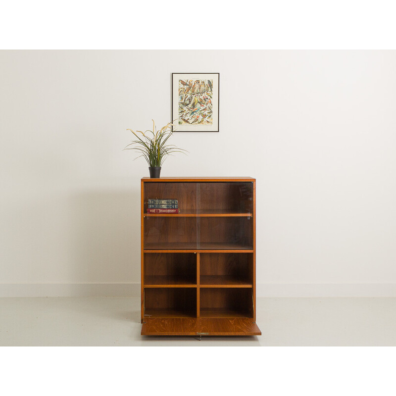 Vintage furniture with display cabinet and flap