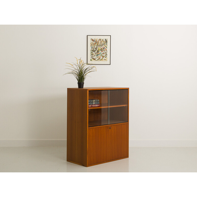 Vintage furniture with display cabinet and flap