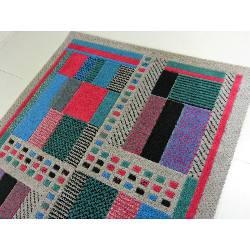 Vintage rug by Gianni Erba for Cromwell Tefzet, Germany 1980s