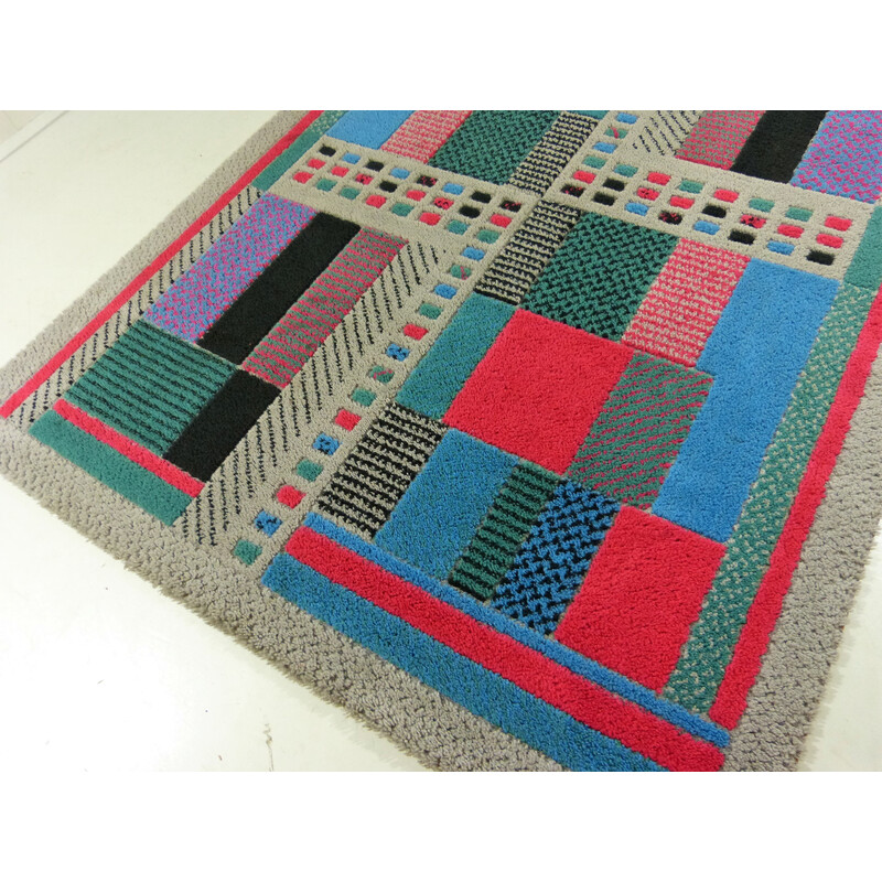 Vintage rug by Gianni Erba for Cromwell Tefzet, Germany 1980s