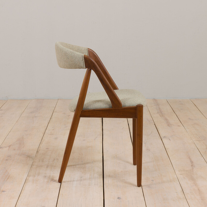 Set of 8 vintage teak dining chairs 31 by Kai Kristiansen for Schou Andersen, Denmark 1960s