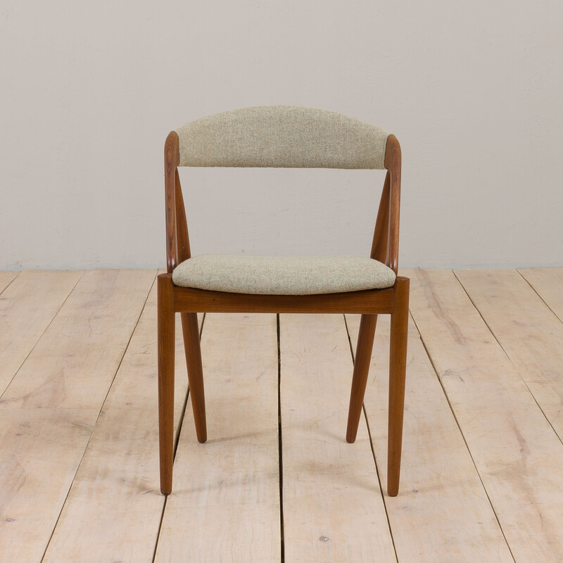 Set of 8 vintage teak dining chairs 31 by Kai Kristiansen for Schou Andersen, Denmark 1960s