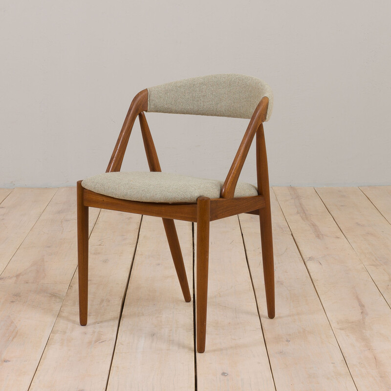 Set of 8 vintage teak dining chairs 31 by Kai Kristiansen for Schou Andersen, Denmark 1960s