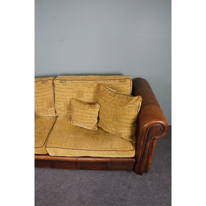 Vintage sheepskin 3 seater sofa