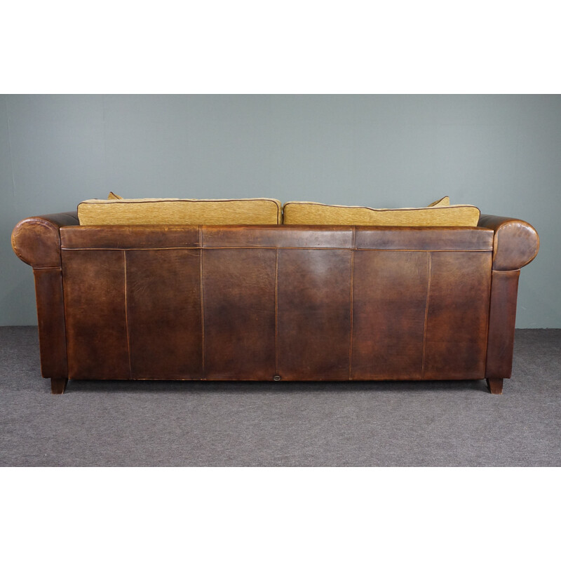 Vintage sheepskin 3 seater sofa