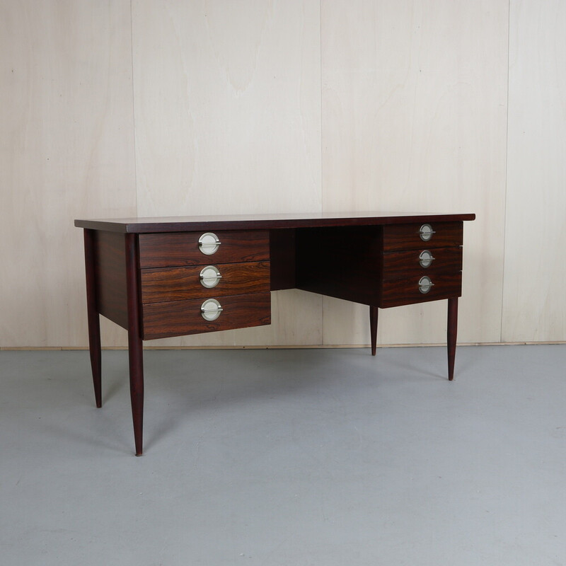 Vintage desk in veneer, 1960s