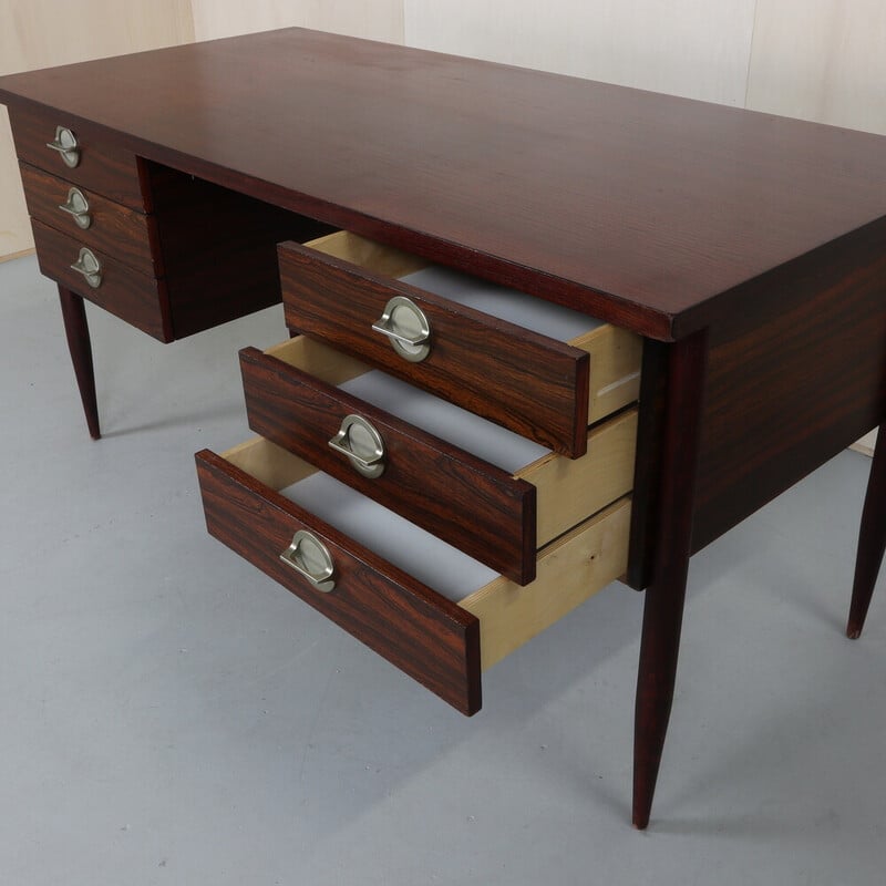 Bureau vintage en placage, 1960